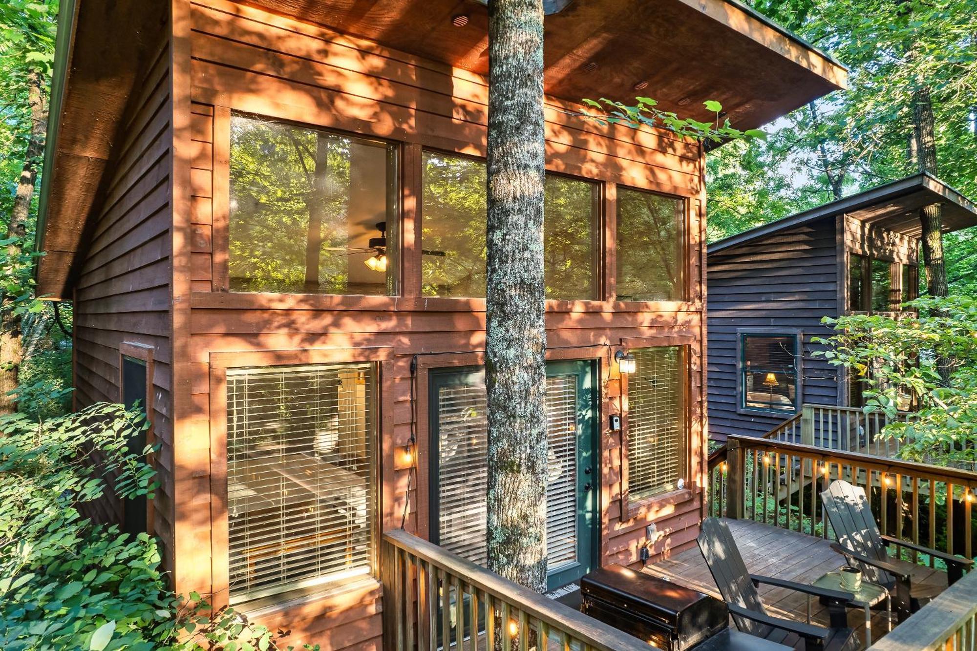 Rivers Edge Treehouses Robbinsville Bagian luar foto