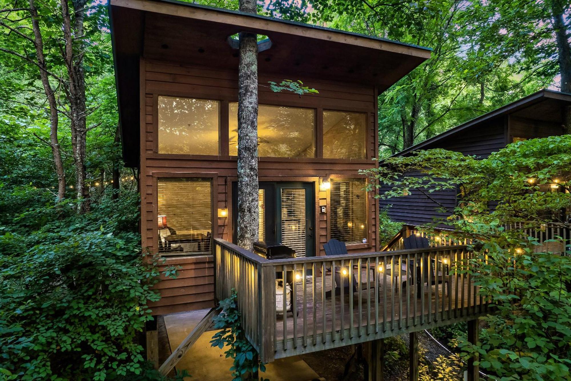 Rivers Edge Treehouses Robbinsville Bagian luar foto