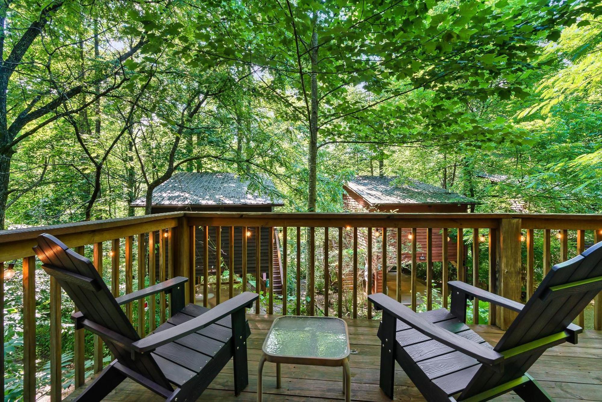 Rivers Edge Treehouses Robbinsville Bagian luar foto