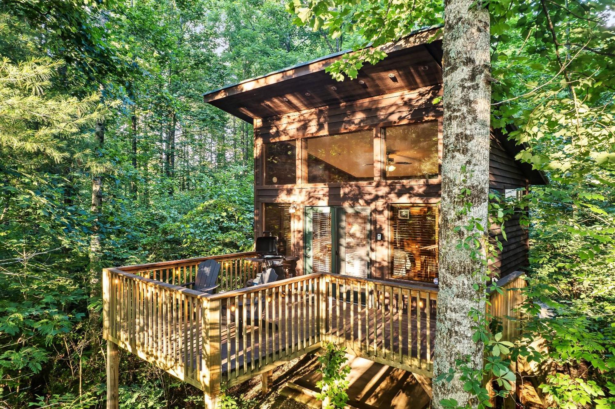 Rivers Edge Treehouses Robbinsville Bagian luar foto