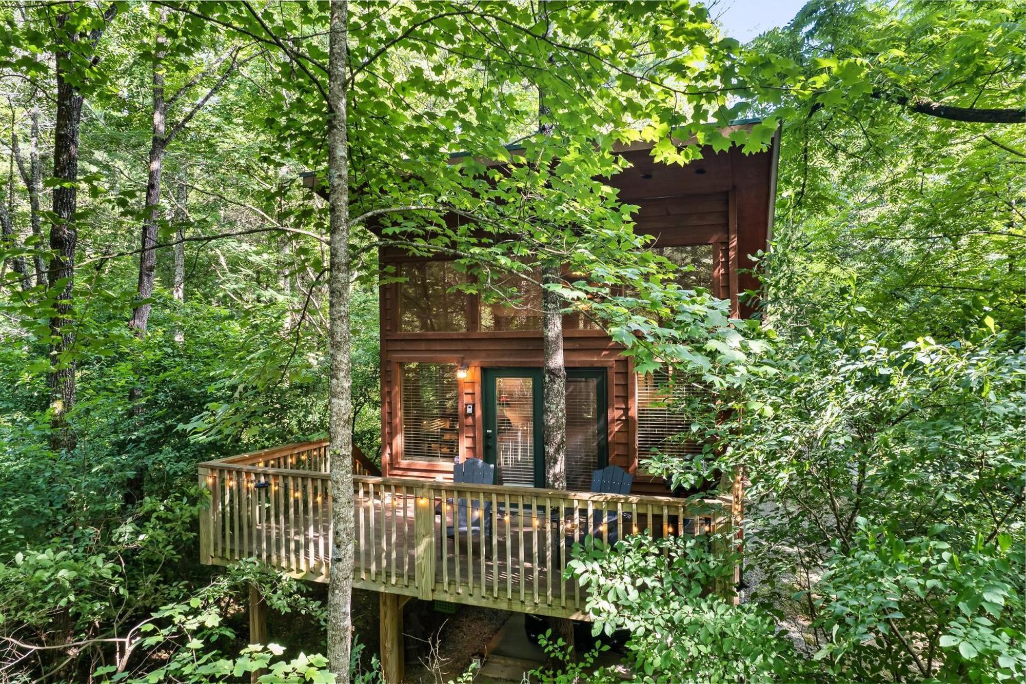 Rivers Edge Treehouses Robbinsville Bagian luar foto