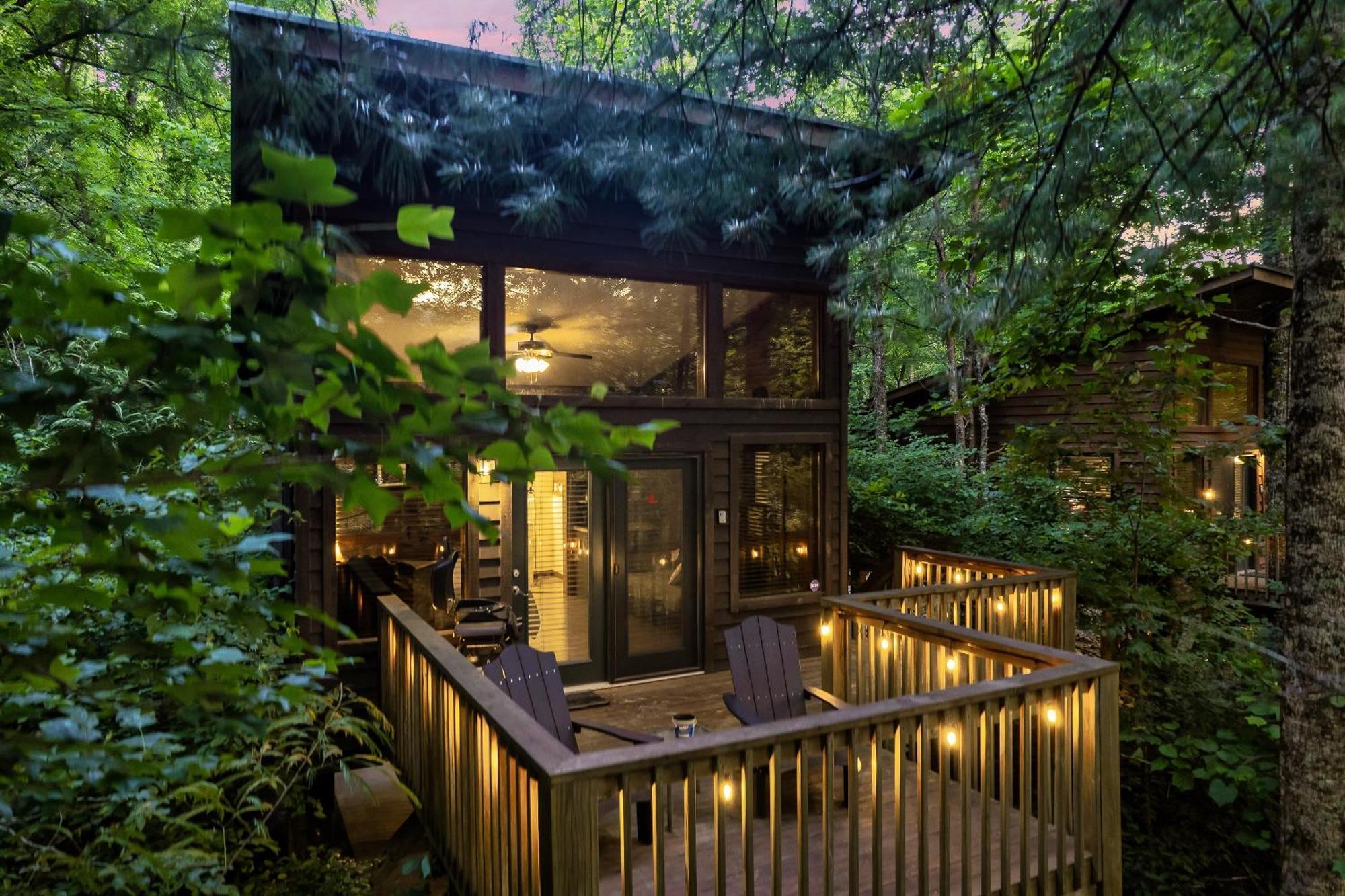 Rivers Edge Treehouses Robbinsville Bagian luar foto