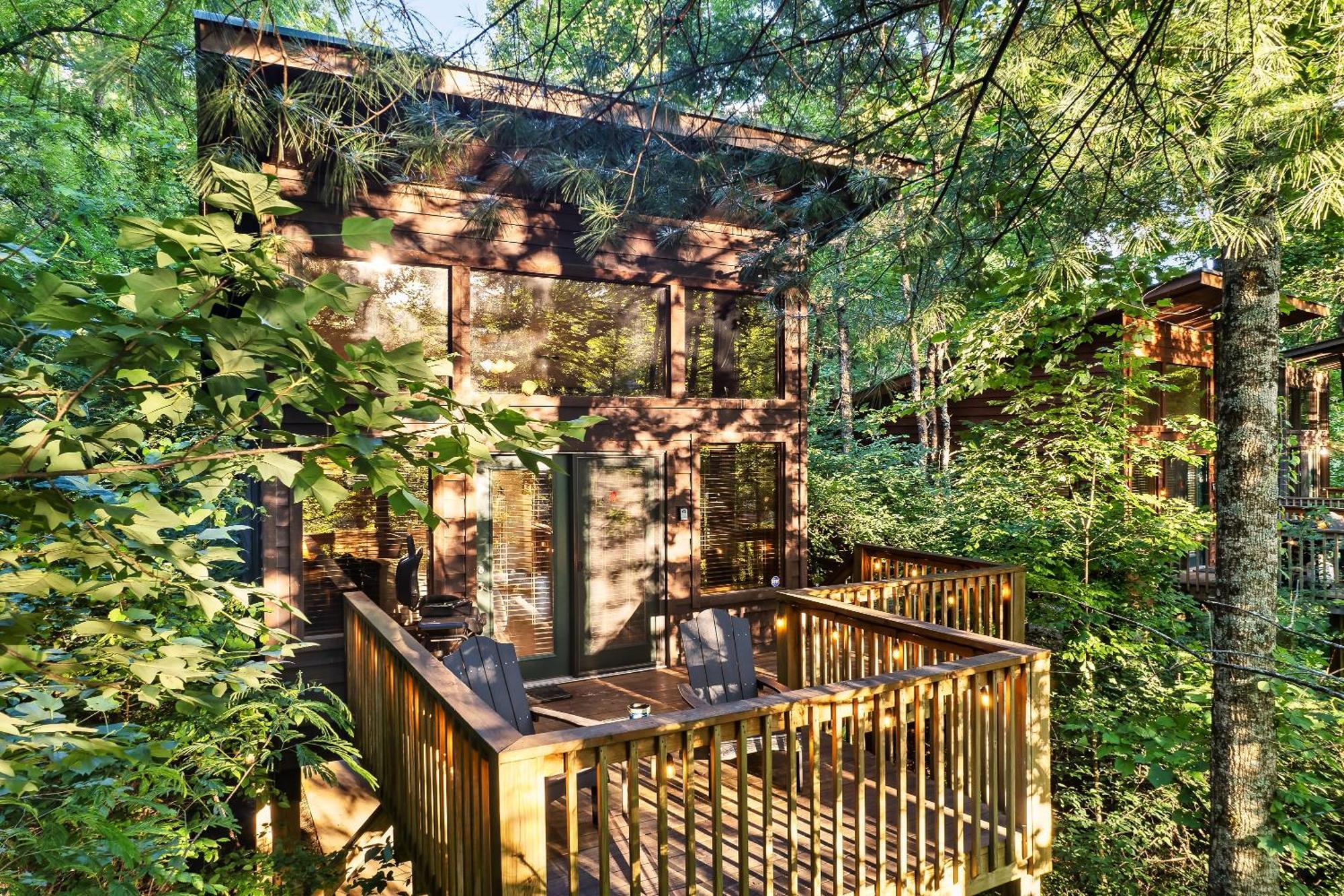 Rivers Edge Treehouses Robbinsville Bagian luar foto